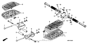 VT1300CT Подножки для ног