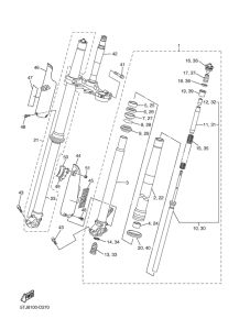 WR450FT Передняя вилка