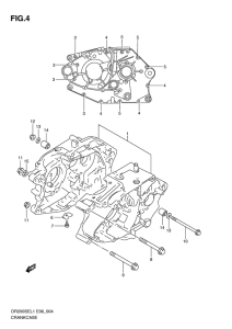 DR200 Картер двигателя