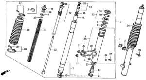 CR125R Front fork 87-89