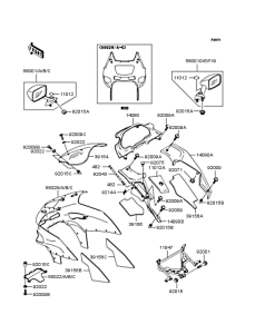 ZX400 カウリング