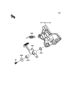 KLZ1000 Педаль тормоза