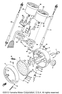 CT1C Head lamp, speedometer & tachometer