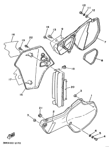 YZ80D Side cover  /  oil tank
