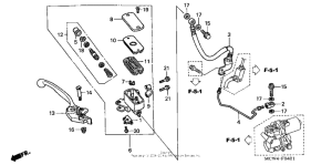 VFR800 (ABS) Главный тормозной цилиндр перед (ABS)