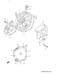 RF600 Crankcase cover ass`y  (v