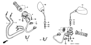 NSS250X Switch / cable / mirror