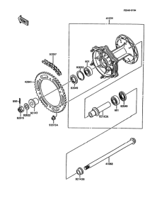 KMX200 Задняя ступица колеса