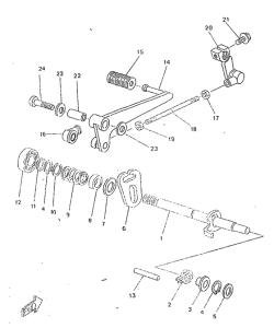 TZR50 Вал переключения