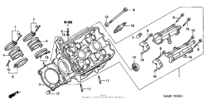 ST1100P Левая головка цилиндров