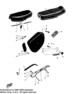 W2 Seat / side cover / chain cover / chain