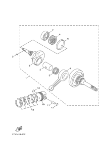 XC125 Crankshaft & piston