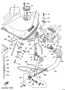 TDM850 Топливный бак