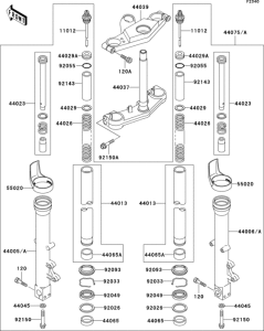ZX600 Передняя вилка