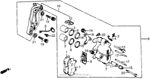 VF500C Передний суппорт