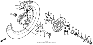 XL200R Переднее колесо