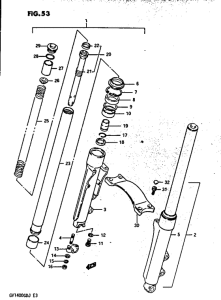 GV1400 Front fork gv1400gcg / model h / j