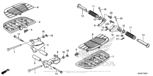 VT1300CT Подножки для ног
