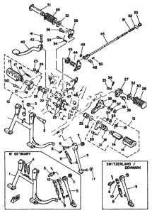 XS400 Stand.footrest, brake pedal