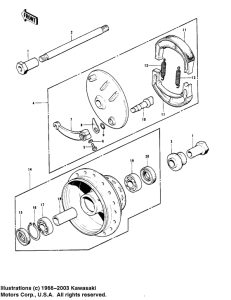 KD175 Front hub / brake