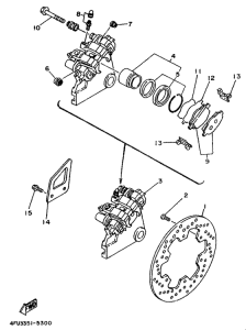TDR125 Задний суппорт