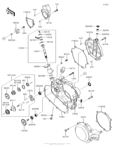 KX100 Крышки двигателя