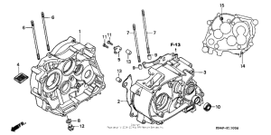 CRF100F Картер двигателя