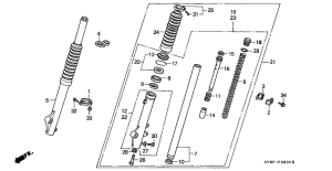 CRM50R Вилка передней оси