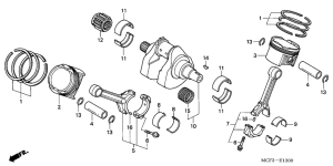 VTR1000SP Crankshaft / piston
