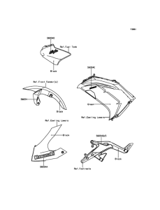 EX650 Decals(Green)(CN)