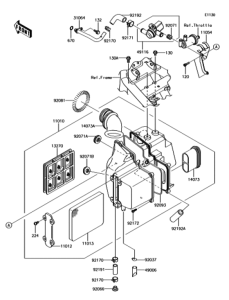 BJ250LGFA エアクリーナ