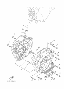 YBR125ED Картер двигателя