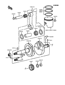 KMX80 Crankshaft / piston