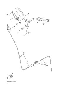 YQ50L Steering handle & cable