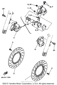 RZ350L Передний суппорт