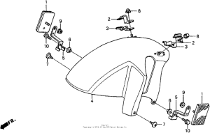 RVF750 Переднее крыло