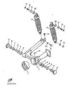 XV1000 Rear arm. suspension