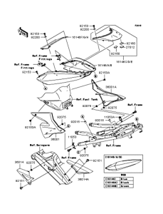 ZX1000 Боковые обтекатели