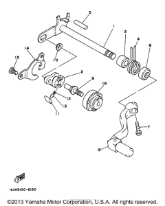 WR250Z Вал переключения