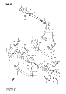 RV125 Переключение передач