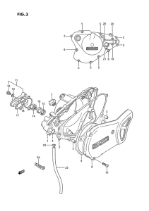 RM80 Crankcase cover - water pump