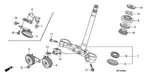 CB1300 (ABS) Траверса нижняя