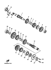 YBR125ED Трансмиссия