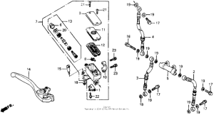CB1000F Передний главный тормозной цилиндр