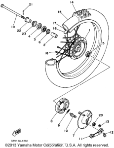 PW80G Переднее колесо