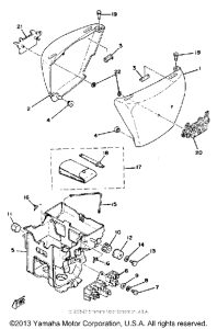 XS750SF Side cover - battery box