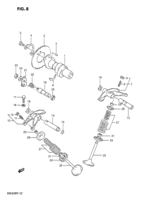 DR650 Распределительный вал-клапаны
