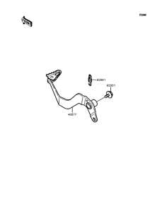 KMX80 Педаль тормоза