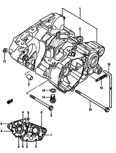 RM125 Картер двигателя