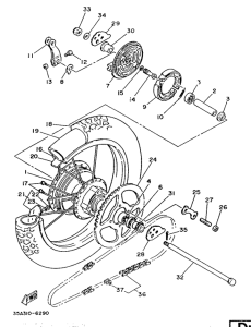 DT125LC Переднее колесо